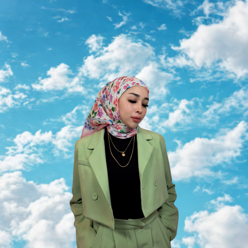 Picture of Noorahi's Designer Premium Cotton Hijab Scarf 115cm x 115cm - NRXW-PC115X21-P004