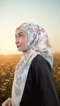 Picture of Noorahi's Aromatic Designer Premium Cotton Voile Hijab Scarf (Baby Seam Stiching) 115cm x 115cm - NRQT-APCV115X27-P001