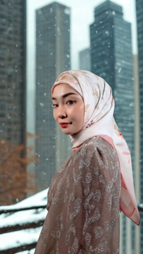 Picture of Noorahi's Aromatic Designer Premium Cotton Voile Hijab Scarf (Baby Seam Stiching) 115cm x 115cm - NRQT-APCV115X27-P010