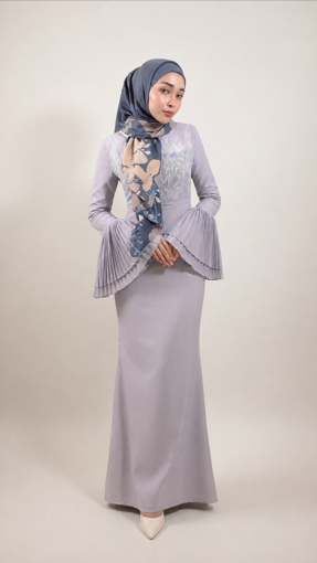 Picture of Noorahi's Aromatic Designer Premium Cotton Voile Hijab Scarf (Baby Seam Stitching) 115cm x 115cm - NRQT-APCV115X27-P002