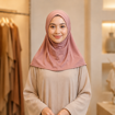 Picture of Noorahi's Plain Instant Hijab Premium Crystal Hemp Soft Series